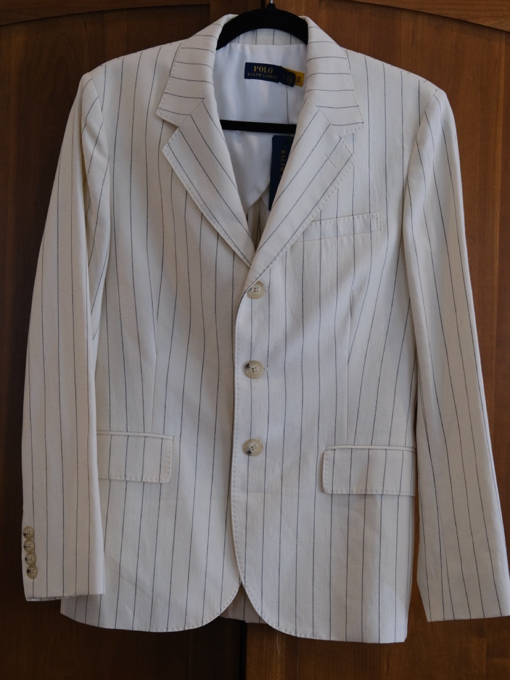 Polo by Ralph Lauren Women’s Cream Pinstripe Blazer